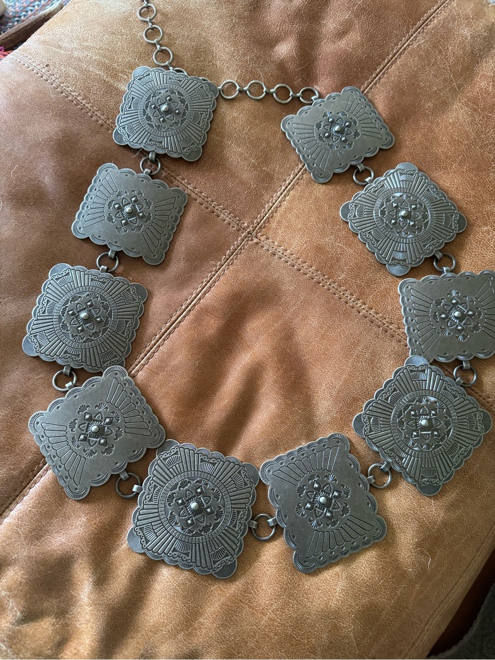 Morenos wear Vanessa Silver Concho Belt western